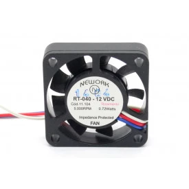 Microventilador Cooler RT-040 12VDC 5.000RPM 0.72 Watts (40x40x10mm) Rolamento - 11.104 - Nework