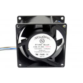 Microventilador Cooler RT-080 Bivolt 120/230VDC 14 Watts (80x80x38mm) Bucha - 51.202 - Nework