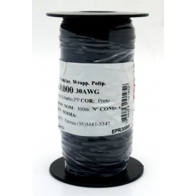 Fio Wire Wrap 30AWG  0.05mm  Preto WPR.A.30.000 Rolo com 300 Metros - Almak