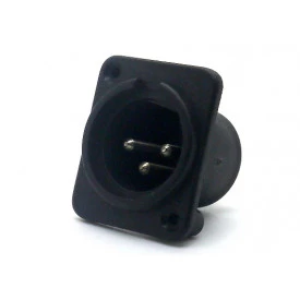 Conector XLR Macho Solda Fio para painel 907999002 - STcom