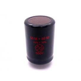 Capacitor Eletrolítico Radial 50uf+50uf/500V - JJ Eletronic