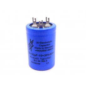 Capacitor Eletrolítico Radial 32uf+32uf/500V - F&T 
