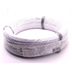Cabo Paralelo Branco 2x0.32mm - Mult Cabo - Rolo Com 100 Metros