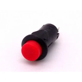 Chave Push-Button OFF-(ON) Sem Trava PBS-27B Vermelho - Jietong