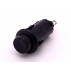 Chave Push-Button OFF-(ON) Sem Trava PBS-27B Preto - Jietong