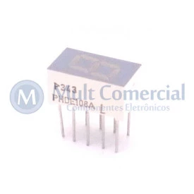Display de 7 Segmentos Anodo Comum Vermelho Alta Intensidade PHDE108A - Politronic