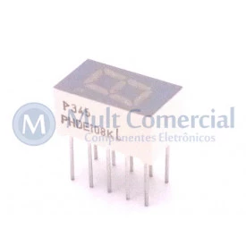 Display de 7 Segmentos Catodo Comum Vermelho Alta Intensidade PHDE108K - Politronic