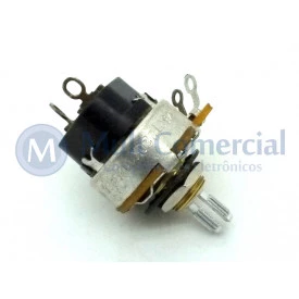 Potenciômetro Push-pull 24mm Log 10K Ω Eixo Estriado - CTS