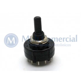 Chave de Onda 3 pólos 12 Posições RTS-01-304-12.7RP  - Jietong 
