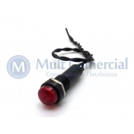Olho de Boi com Rabicho 110V - Vermelho