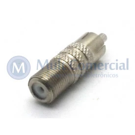 Plug adaptador Jack F Fêmea para RCA Macho - JL26062