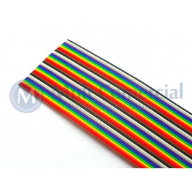 Cabo Flat Colorido 28AWG  34 Vias DS1058-34M28 - Rolo com 30 Metros