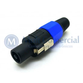 Conector Speakon 4 vias macho com trava - JL33019