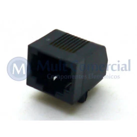 Conector JACK RJ45 DS-1134-04-S80BP 8P8C Com 08 Vias