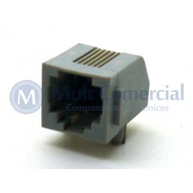 Conector JACK RJ11 YH55-02 4P4C Com 04 Vias
