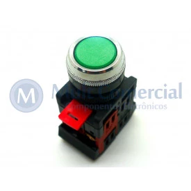 Botão Push-Button Verde sem Led - LAY80-PA35 - JNG