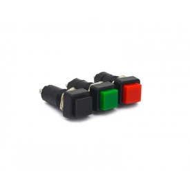 Chave Push-Button com 2 Terminais e sem Trava Desliga/(Liga) 1A/250Vac - PT/VD/VM - PBS-12B