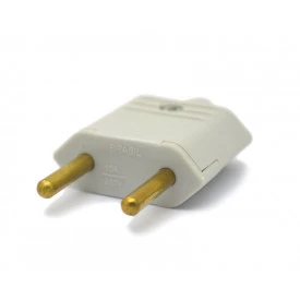 Plug Tomada Desmontável A/C Cinza 2P 10A/250V - PLD1-2 - Margirus