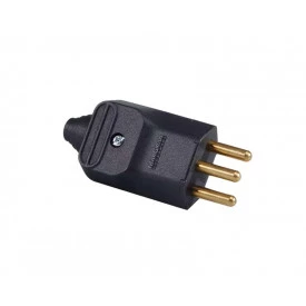 Plug Tomada 2P+T 20A/250V Preta - PLD2-3 - Margirius