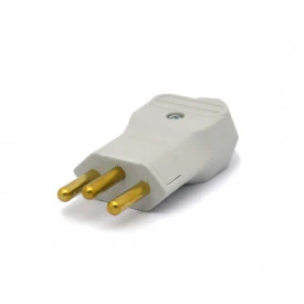 Plug Tomada 2P+T 20A/250V Cinza - PLD2-3 - Margirius