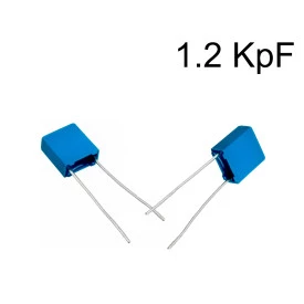 Capacitor Poliéster Film 1.2KpF ( 0.0012uF / 1.2nF / 122 ) Série B32529 - Epcos - 63V a 400V