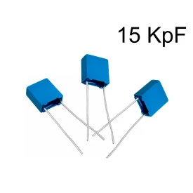 Capacitor Poliéster Film 15KpF ( 0.015uF / 15nF / 153 ) Série B32529 - Epcos - 63V a 400V