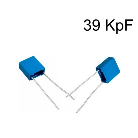 Capacitor Poliéster Film 39KpF ( 0.039uF / 39nF / 393 ) Série B32529 - Epcos - 63V a 100V