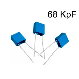 Capacitor Poliéster Film 68KpF ( 0.068uF / 68nF / 683 ) Série B32529 - Epcos - 63V a 250V