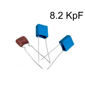 Capacitor Poliéster Film 8.2KpF ( 0.0082uF / 8.2nF / 822 ) Série B32529 - Epcos - 63V a 400V