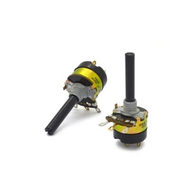 Potenciômetro 23mm eixo plástico com chave Linear e Log - Constanta