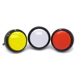 Chave Push-Button Oval sem Trava e com Led Utilizada em Arcade Fliperama - Diversas Cores