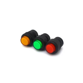 Chave Push-Button com 2 Terminais com Trava e sem Led 3A/250Vac Liga/Desliga - Diversas Cores - R16-503A