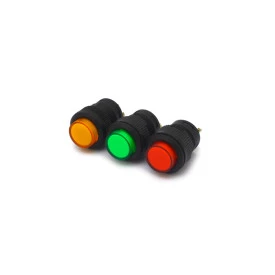Chave Push-Button com 4 Terminais com Trava e com Led 3A/250Vac Liga/Desliga - Diversas Cores - R16-503AD