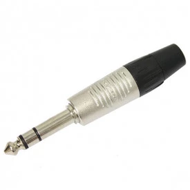 Conector P10 estéreo macho de cabo com 3 pólos - RP3C - Rean by Neutrik