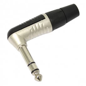 Conector P10 estéreo macho angulado 90º de cabo com 3 pólos - RP3RC - Rean by Neutrik