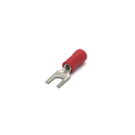 Terminal Forquilha Isolado 22-16 AWG M4-5/32'' 0.25 á 1mm² Vermelho - RF2206 - Eletro Service