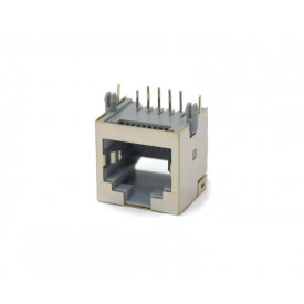 Conector Jack RJ45 8P8C-YH55-11 90º com 8 Vias Blindado 