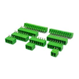 Conector Verde Multipolar STL1550.GH Macho 90º Com as Laterais Fechadas Passo de 3,5mm - 2 a 12 Vias- Phoenix Mecano