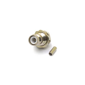Conector TNC Fêmea Reto Cabo Painel Crimpagem RG-174 Pino Macho Fixo - TF-39 - Gav 110 - KLC
