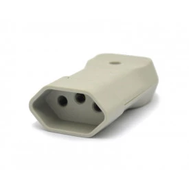 Tomada Desmontável Cinza 2P+T A/C 20A/250V - TMD2-3 - Margirius