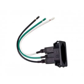 Tomada com Rabicho Preta 20A/250V - TPA2-3 E3F - Margirius
