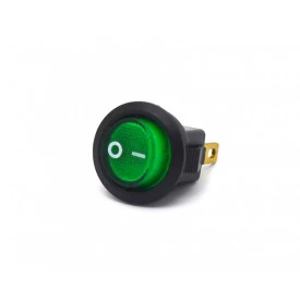 Chave Gangorra / Tecla Redonda Liga/Desliga com led Verde - SMRS-101N-2C3 - Jietong