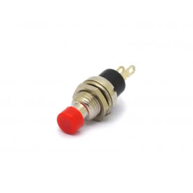 Chave Push-Button ON-(OFF) Sem Trava Normalmente Fechada 3A/125Vac e 1A/250Vac - Vermelho - PBS-10C-2 - Jietong