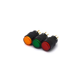 Chave Push Button com Led Desliga/(Liga) Momentânea sem Trava 12V-5A - WTN-16-1205R3A - Diversas Cores
