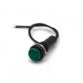 Sinaleiro Olho de Boi cor Verde com Fio Preto 110V - XD8-2