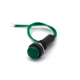 Sinaleiro Olho de Boi cor Verde com Fio Verde 12V - XD8-2