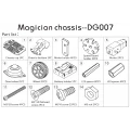 Plataforma Robótica DG007 Chassis em Acrílico com 2 Motores 6Vdc