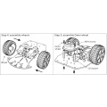 Plataforma Robótica DG007 Chassis em Acrílico com 2 Motores 6Vdc