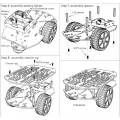 Plataforma Robótica DG007 Chassis em Acrílico com 2 Motores 6Vdc