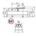 Chave Micro Switch com Haste de 30mm - KW-15GW21-B